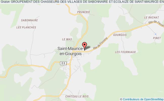 plan association Groupement Des Chasseurs Des Villages De Sabonnaire Et Ecolaize De Siant-maurice-en-gourgois Saint-Maurice-en-Gourgois