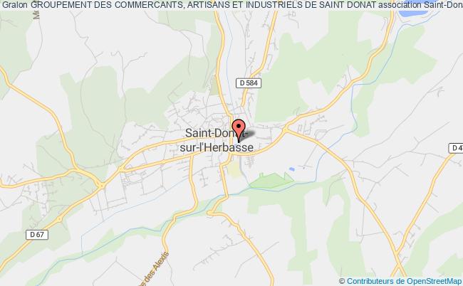 plan association Groupement Des Commercants, Artisans Et Industriels De Saint Donat Saint-Donat-sur-l'Herbasse
