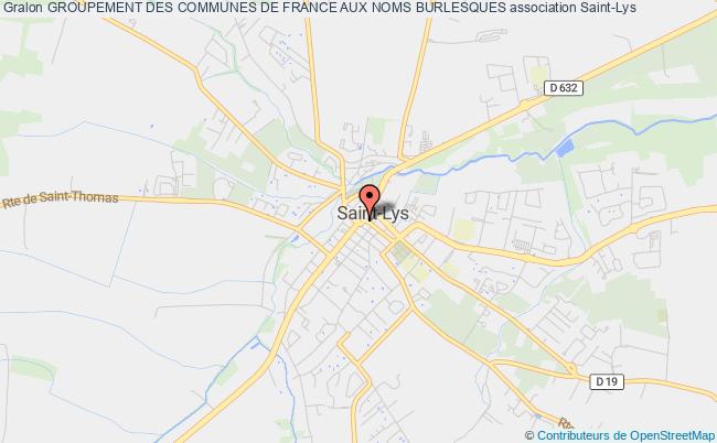 plan association Groupement Des Communes De France Aux Noms Burlesques Saint-Lys