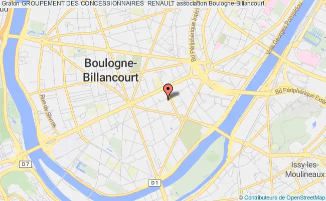 plan association Groupement Des Concessionnaires  Renault Boulogne-Billancourt