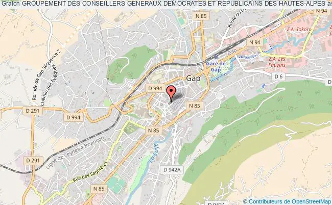 plan association Groupement Des Conseillers Generaux Democrates Et Republicains Des Hautes-alpes Gap