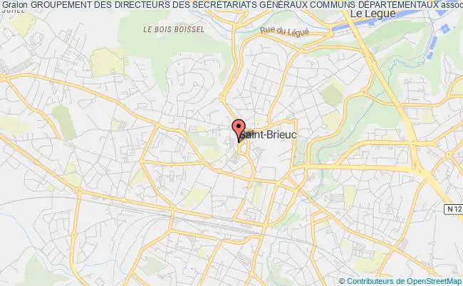 plan association Groupement Des Directeurs Des SecrÉtariats GÉnÉraux Communs DÉpartementaux Saint-Brieuc