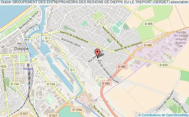 plan association Groupement Des Entrepreneurs Des Regions De Dieppe Eu Le Treport (gerdet) Dieppe