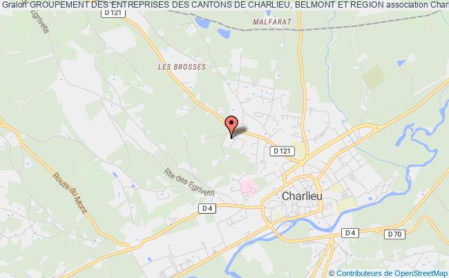 plan association Groupement Des Entreprises Des Cantons De Charlieu, Belmont Et Region Charlieu