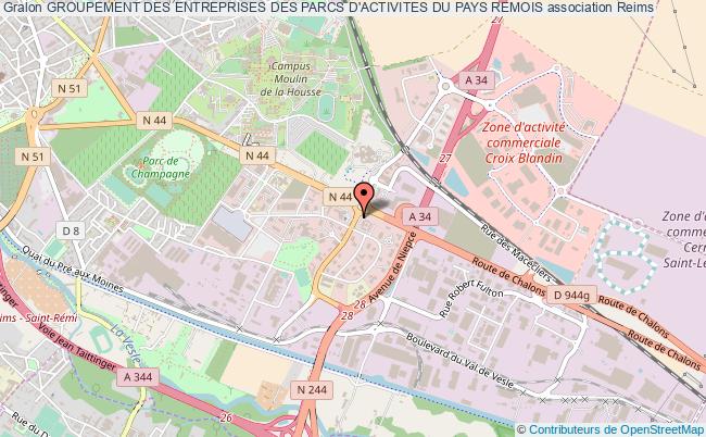 plan association Groupement Des Entreprises Des Parcs D'activites Du Pays Remois Reims