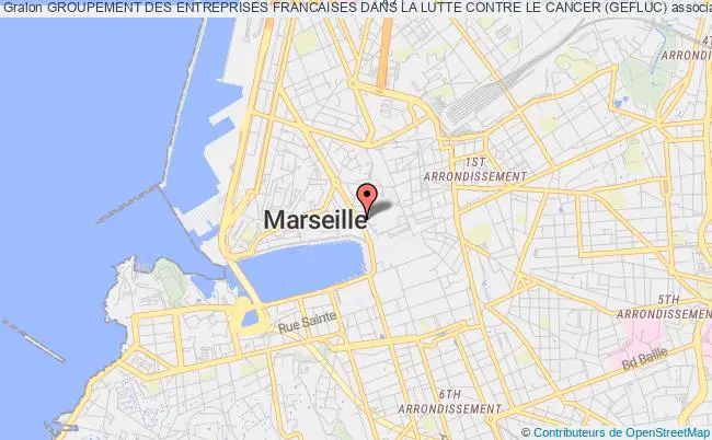 plan association Groupement Des Entreprises Francaises Dans La Lutte Contre Le Cancer (gefluc) Marseille