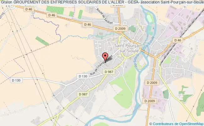 plan association Groupement Des Entreprises Solidaires De L'allier - Gesa- Saint-Pourçain-sur-Sioule