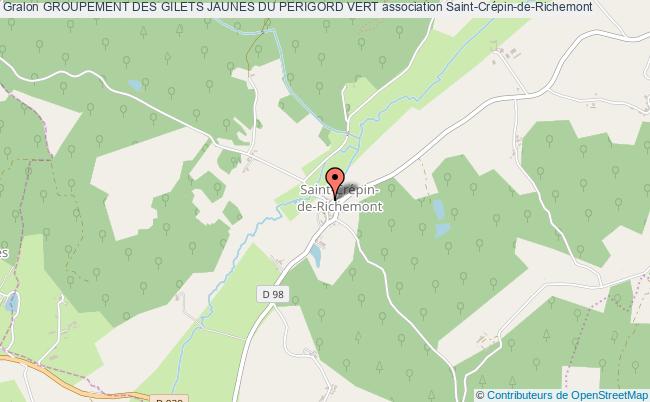 plan association Groupement Des Gilets Jaunes Du Perigord Vert Saint-Crépin-de-Richemont