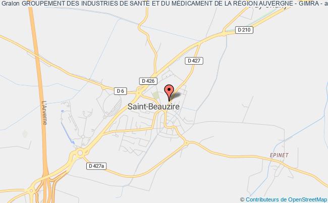 plan association Groupement Des Industries De SantÉ Et Du MÉdicament De La RÉgion Auvergne - Gimra - Saint-Beauzire