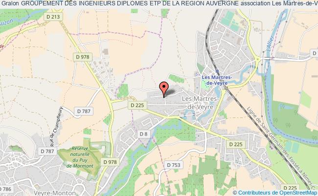 plan association Groupement Des Ingenieurs Diplomes Etp De La Region Auvergne Les   Martres-de-Veyre