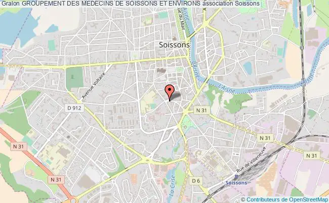 plan association Groupement Des Medecins De Soissons Et Environs Soissons