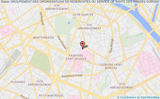 plan association Groupement Des Organisations De Reservistes Du Service De Sante Des Armees Gorssa Paris