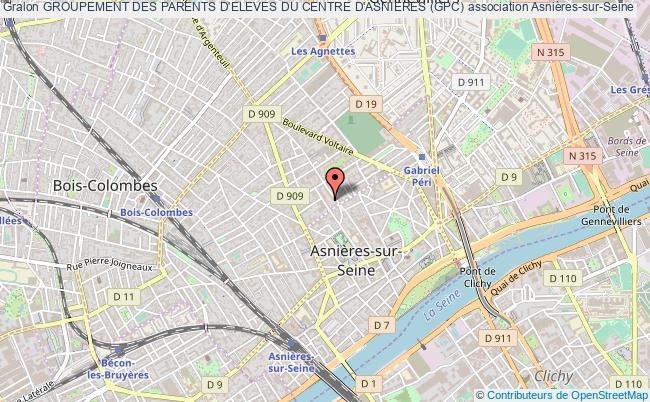 plan association Groupement Des Parents D'eleves Du Centre D'asnieres (gpc) Asnières-sur-Seine