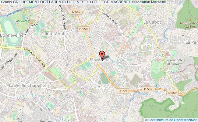plan association Groupement Des Parents D'eleves Du College Massenet Marseille