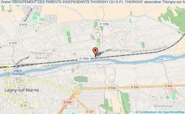 plan association Groupement Des Parents Independants Thorigny Ou G.p.i. Thorigny Thorigny-sur-Marne