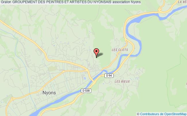 plan association Groupement Des Peintres Et Artistes Du Nyonsais Nyons