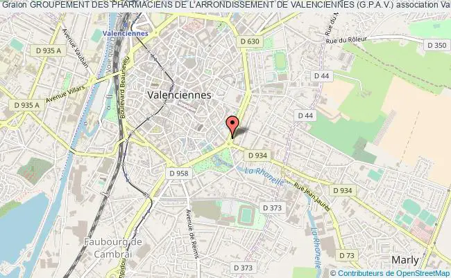 plan association Groupement Des Pharmaciens De L'arrondissement De Valenciennes (g.p.a.v.) Valenciennes
