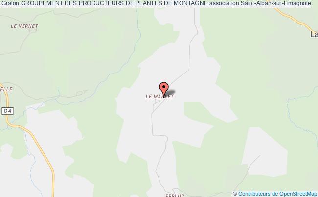 plan association Groupement Des Producteurs De Plantes De Montagne Saint-Alban-sur-Limagnole