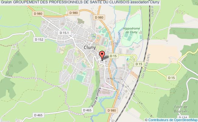 plan association Groupement Des Professionnels De Sante Du Clunisois Cluny
