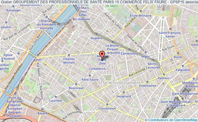 plan association Groupement Des Professionnels De SantÉ Paris 15 Commerce Felix Faure - Gpsp15 Paris