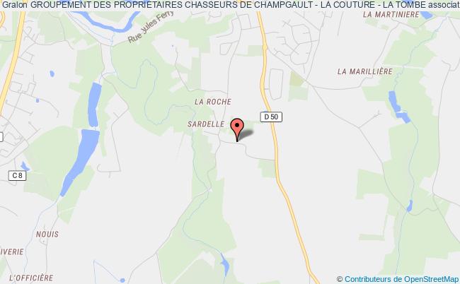 plan association Groupement Des Proprietaires Chasseurs De Champgault - La Couture - La Tombe Veigné