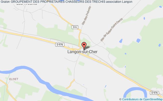 plan association Groupement Des Proprietaires Chasseurs Des Trechis Langon