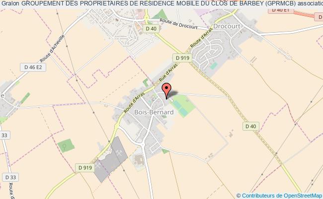 plan association Groupement Des Proprietaires De Residence Mobile Du Clos De Barbey (gprmcb) Bois-Bernard