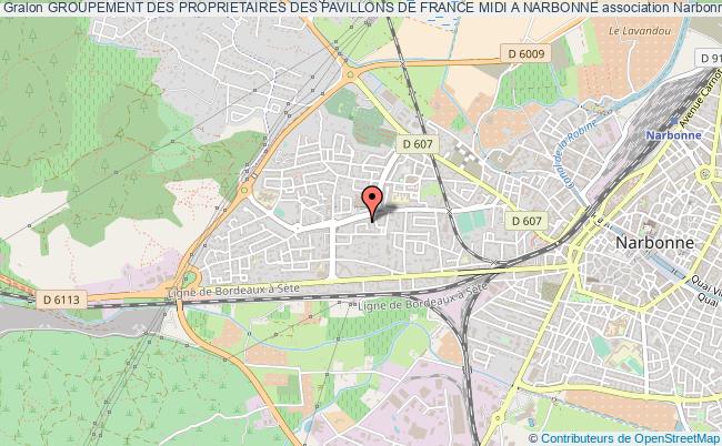 plan association Groupement Des Proprietaires Des Pavillons De France Midi A Narbonne Narbonne