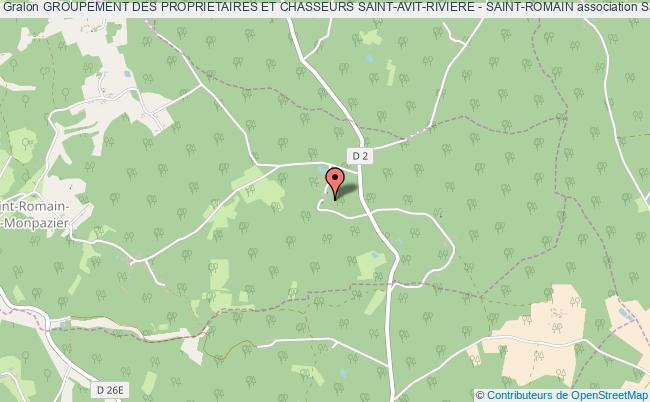plan association Groupement Des Proprietaires Et Chasseurs Saint-avit-riviere - Saint-romain Saint-Romain-de-Monpazier