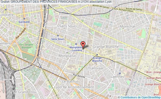 plan association Groupement Des Provinces Francaises A Lyon Lyon