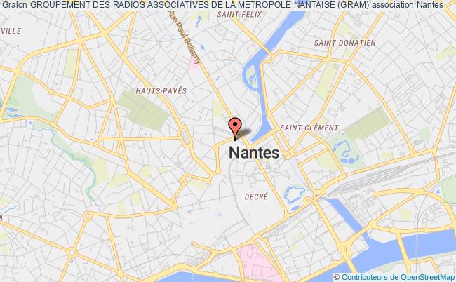 plan association Groupement Des Radios Associatives De La Metropole Nantaise (gram) Nantes
