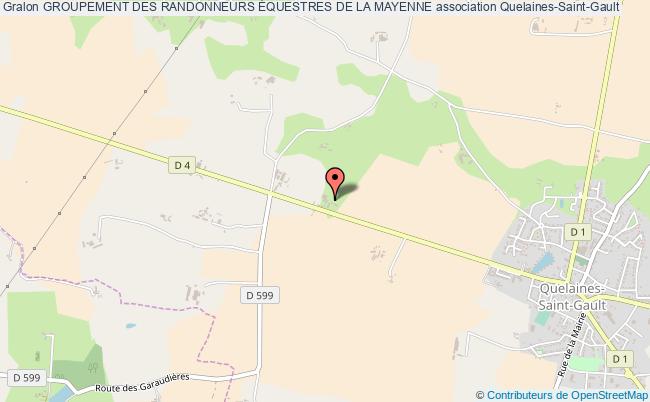 plan association Groupement Des Randonneurs Équestres De La Mayenne Quelaines-Saint-Gault