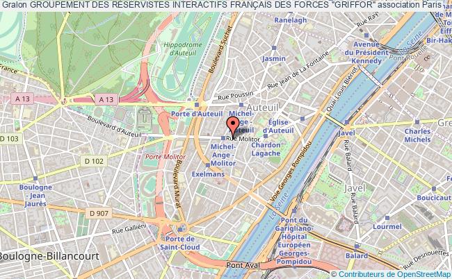 plan association Groupement Des RÉservistes Interactifs FranÇais Des Forces "griffor" Paris