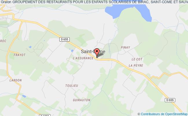 plan association Groupement Des Restaurants Pour Les Enfants Scolarises De Birac, Saint-come Et Sauviac Saint-Côme