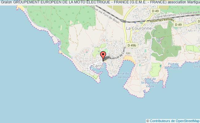 plan association Groupement Europeen De La Moto Electrique - France (g.e.m.e. - France) Martigues