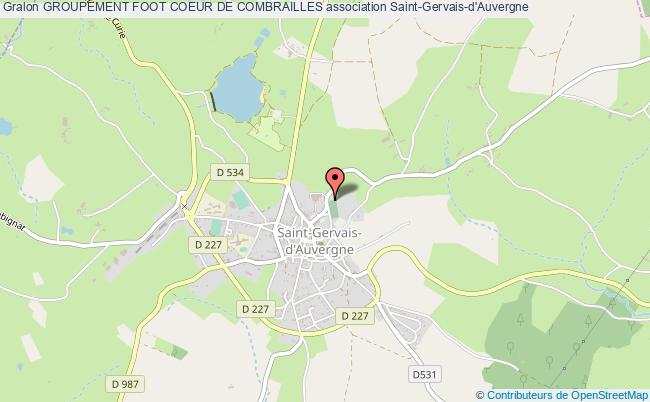 plan association Groupement Foot Coeur De Combrailles Saint-Gervais-d'Auvergne