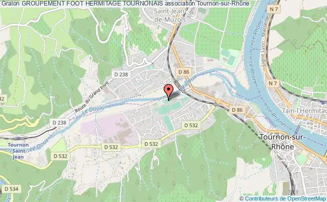 plan association Groupement Foot Hermitage Tournonais Tournon-sur-Rhône