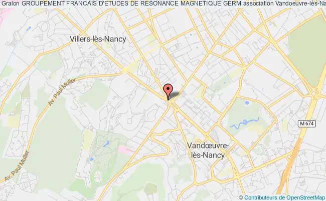 plan association Groupement Francais D'etudes De Resonance Magnetique Germ Vandoeuvre-lès-Nancy