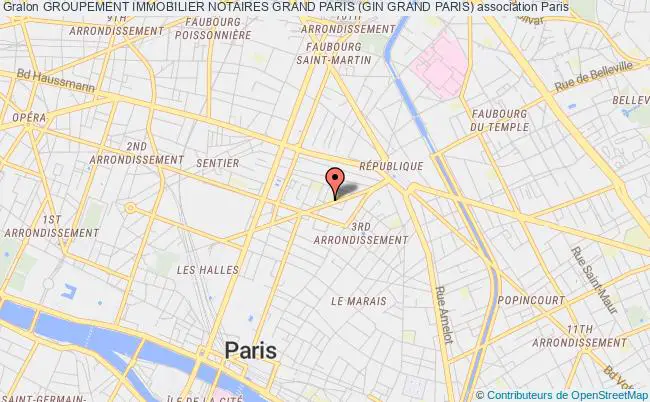 plan association Groupement Immobilier Notaires Grand Paris (gin Grand Paris) Paris