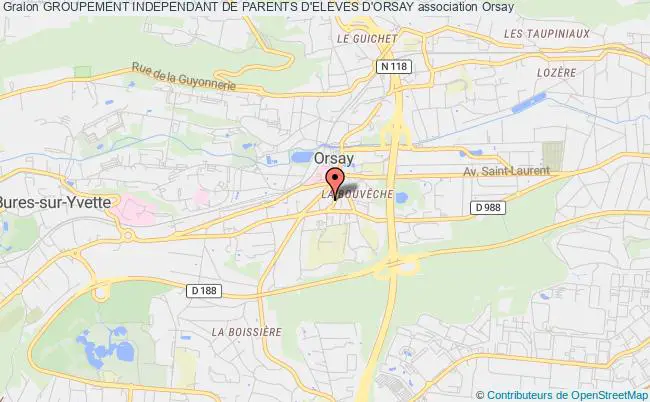 plan association Groupement Independant De Parents D'eleves D'orsay Orsay