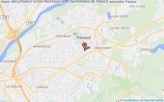 plan association Groupement Inter Professionnel Skateparks De France Panazol