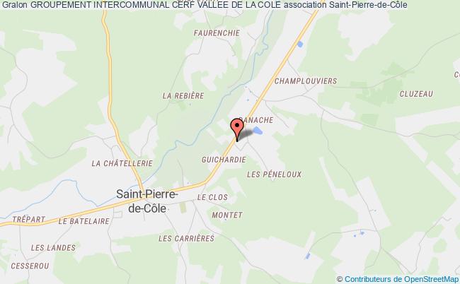 plan association Groupement Intercommunal Cerf Vallee De La Cole Saint-Pierre-de-Côle