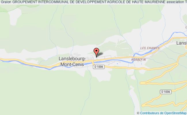 plan association Groupement Intercommunal De Developpement Agricole De Haute Maurienne Val-Cenis