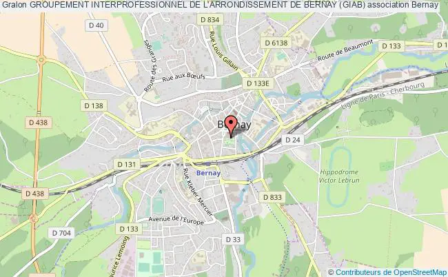 plan association Groupement Interprofessionnel De L'arrondissement De Bernay (giab) Bernay