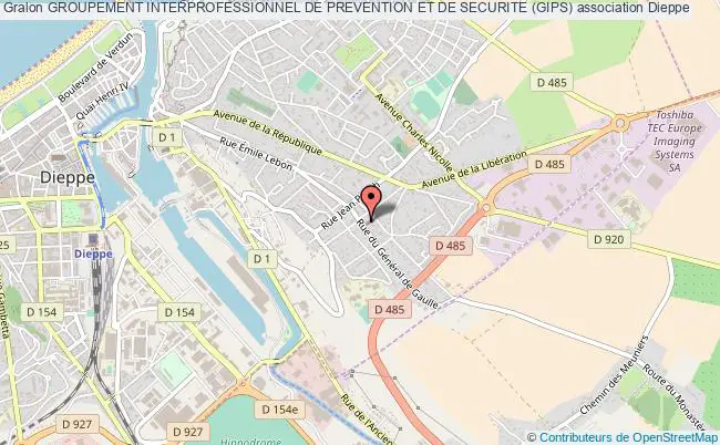 plan association Groupement Interprofessionnel De Prevention Et De Securite (gips) Dieppe