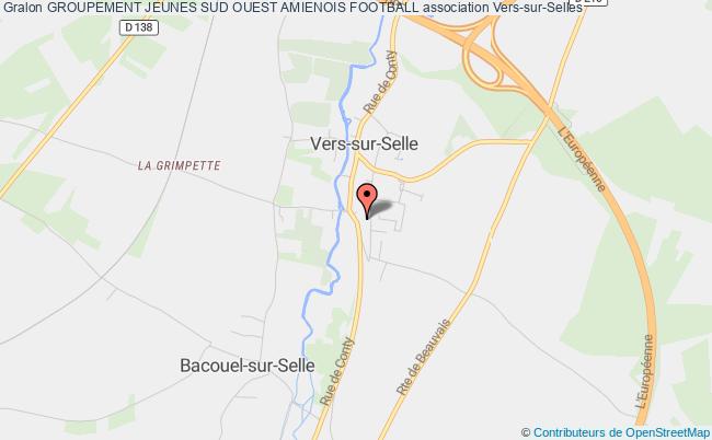 plan association Groupement Jeunes Sud Ouest Amienois Football Vers-sur-Selle