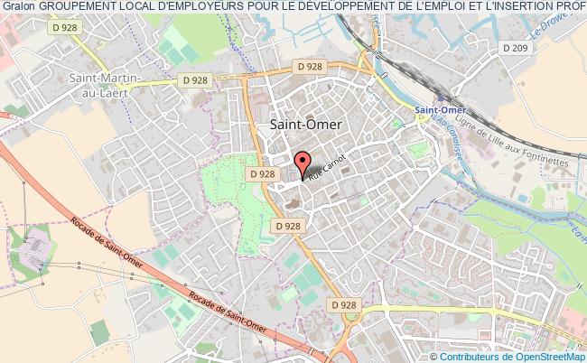 plan association Groupement Local D'employeurs Pour Le DÉveloppement De L'emploi Et L'insertion Professinnelle Saint-Omer