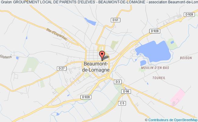 plan association Groupement Local De Parents D'eleves - Beaumont-de-lomagne - Beaumont-de-Lomagne