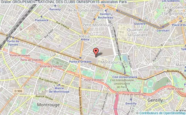 plan association Groupement National Des Clubs Omnisports Paris