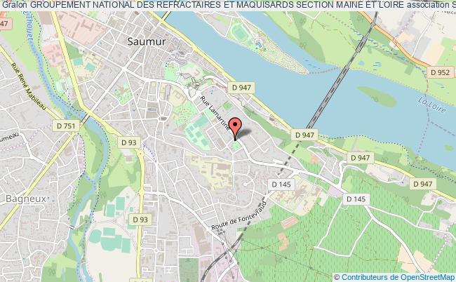 plan association Groupement National Des Refractaires Et Maquisards Section Maine Et Loire Saumur